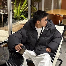 (网图)90白鸭绒178-214克泡芙保暖潮牌羽绒服313B-18119-P330，男装羽绒服，星座313B