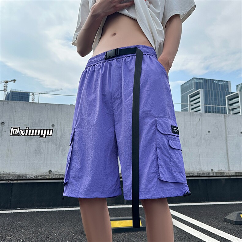 XZ616夏季新款裤腰扣设计感工装速干短裤TY2495M-5XL特P30控58,男装牛仔裤,星座512A（原616）