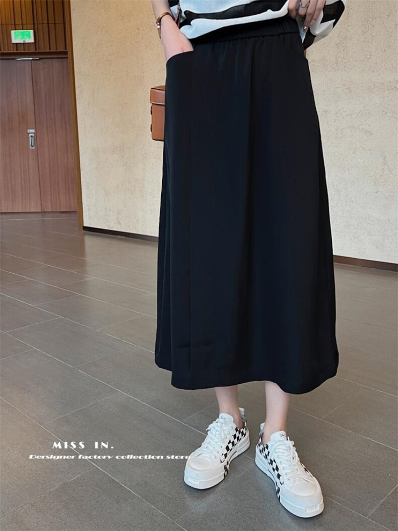 现货小众设计师款垂感不错的a版半裙，女装半身裙，蜜思印·金