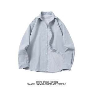 条纹长袖衬衫男 xh102-特p：40图片