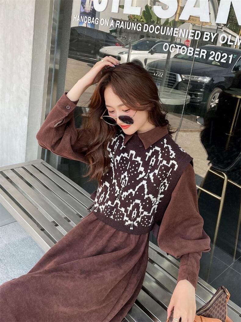 毛衣背心套裙，女装针织衫/毛衣，亿炫