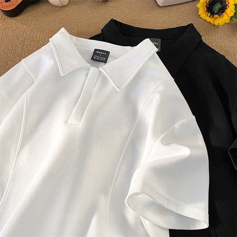 翻领短袖polo衫男潮牌夏季t恤韩版修身潮流百搭体恤上TT012-P46，男装Polo衫，星座308B-2