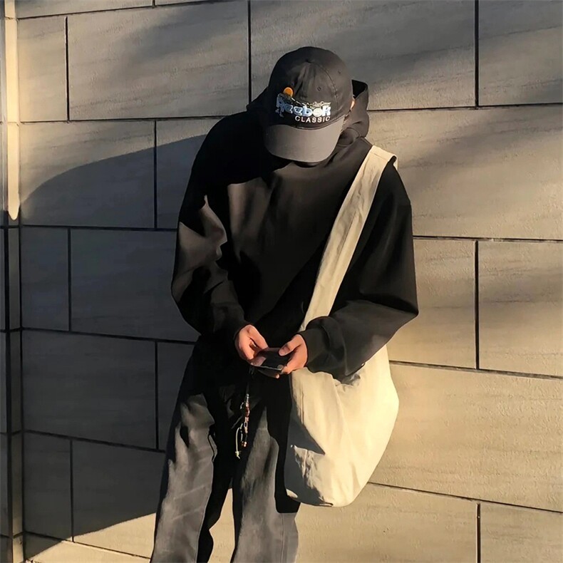 抖音得物高品质二开秋冬美式高街重磅结构辑明线连帽卫衣外套W75,男装卫衣,电商A486-1