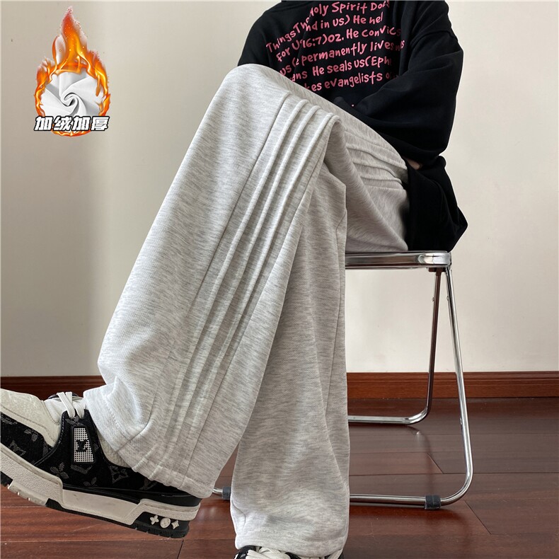 抖音品质加绒休闲卫裤常规K23504-p50控68加绒K23504JR-p60控78,男装休闲裤,电商B315