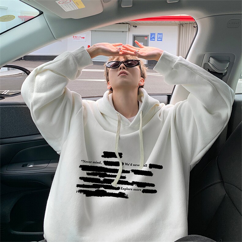 连帽卫衣男大码胖子帽衫大号运动服WY2445-P35图片
