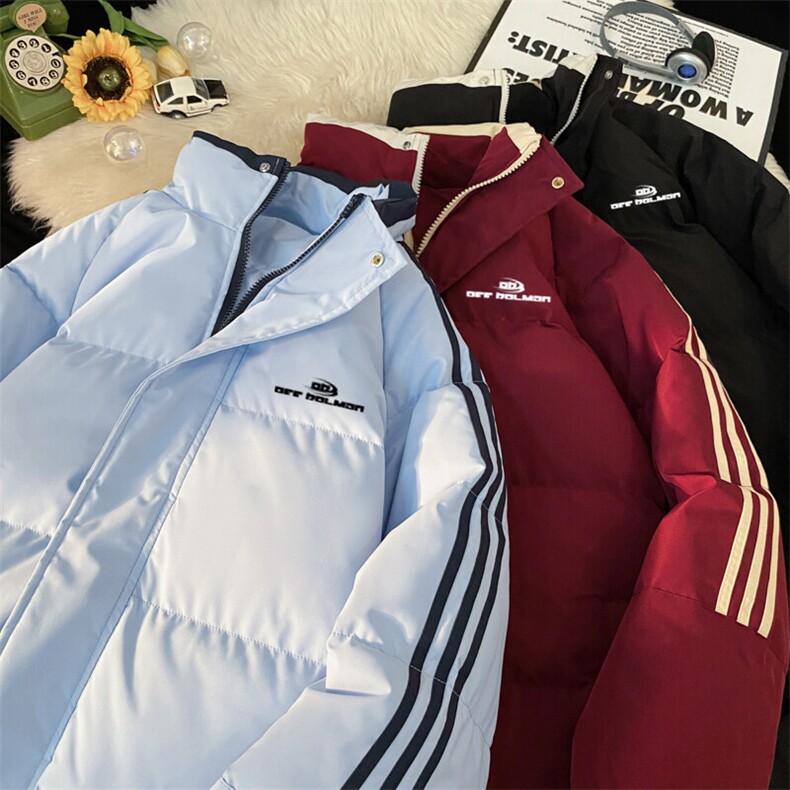 量大优可提供视频冬棉衣立领条纹HD019-1-MF5115-P75图片