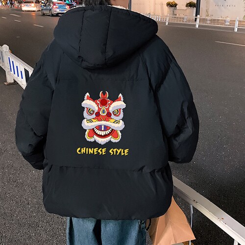 MY16185-P100 加厚加绒连帽棉衣男大码棉服男面包服男图片