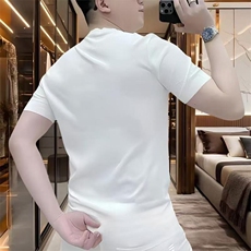 长绒棉风印花2025夏季新款男士短袖T恤休闲时尚圆领修身潮，男装T恤，星座1210-1