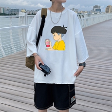 Q11200-P30春夏季七分袖t恤男大码五分袖男短袖中袖，男装T恤，电商A040