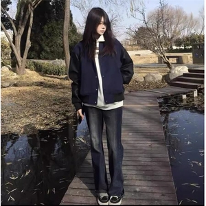 美式复古棒球服外套春秋季2025年新款超火百搭时尚情侣夹克图片