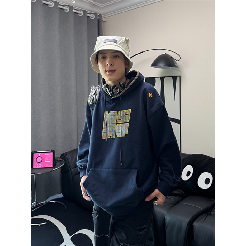 网图有货已做版权品质华棉民族风刺绣连帽卫衣男女WY188-P55，男装卫衣，星座1505