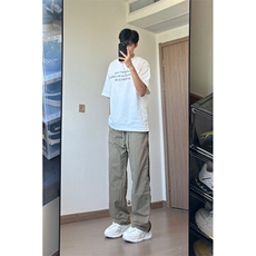 夏季新款宽松直筒侧边条纹休闲速干裤X1002-1-BK2408-P45，男装休闲裤，星座1002-1