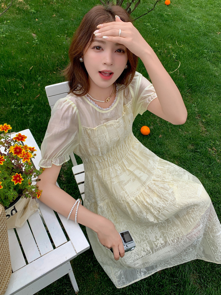 夏季新品！天丝拼接刺绣度假风连衣裙95130-208A-P165-K250,女装连衣裙,浙宝208A