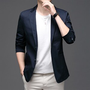 BW6806钱塘2020-2秋季新款中年男士商务休闲纯棉西服薄款外套P205图片