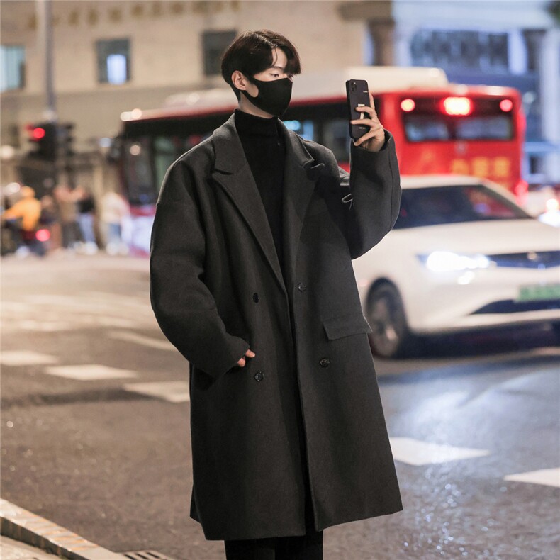 男装呢料呢子毛呢大衣西装领长款冬季呢子外套XZ514-2-F13-P128，男装毛呢大衣，星座514-2(原B239)