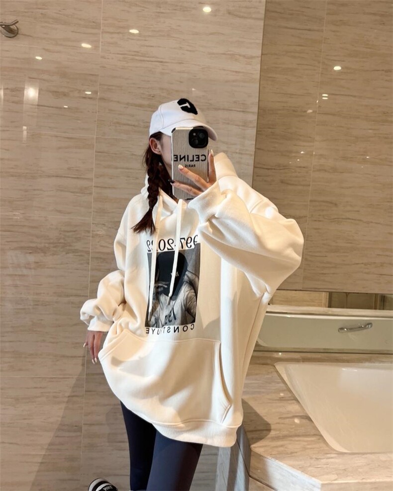 泽妤加绒卫衣，女装卫衣/绒衫，泽妤