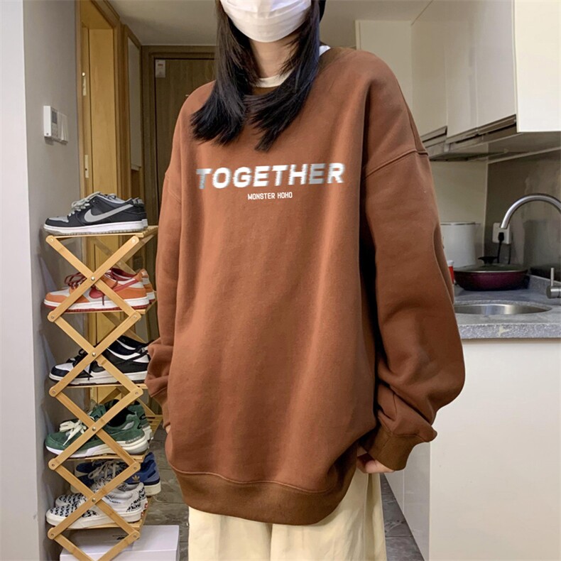 中性风！抖音直播高品质重磅卫衣男圆领卫衣女XW395-P45,男装卫衣,电商B371