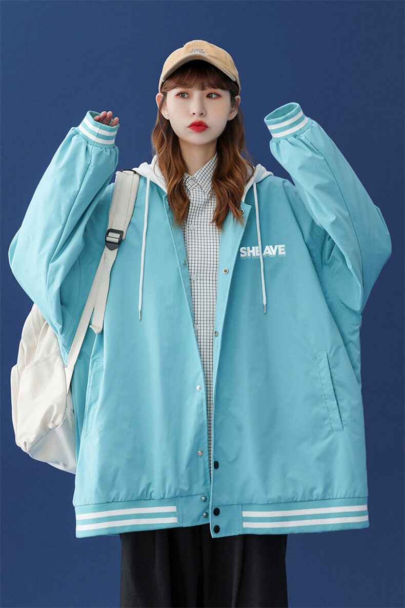 中性风2023春季连帽外套情侣休闲小夹克G25P65控88,男装夹克,A247A