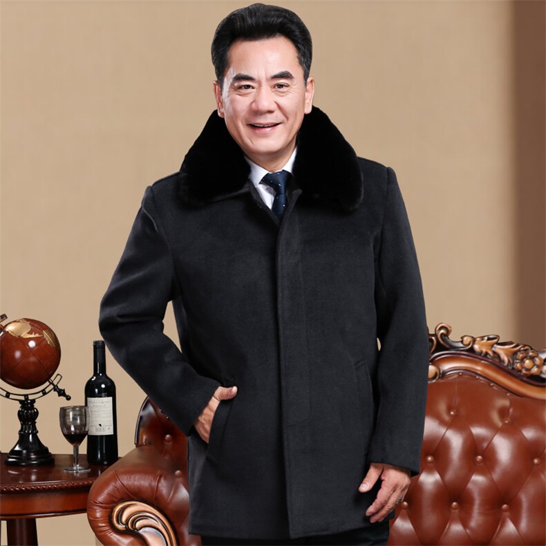 8019/P1502020中长款呢大男中年男士呢大衣商务外套冬季大衣中年,男装毛呢大衣,星座1216（原钱塘722）