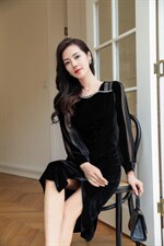 现货供应：绒连衣裙，女装连衣裙，拉思维加丝