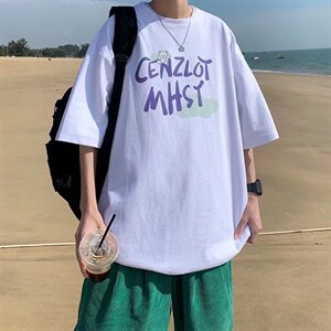 男圆领纯棉T恤宽松短袖T0175P28图片