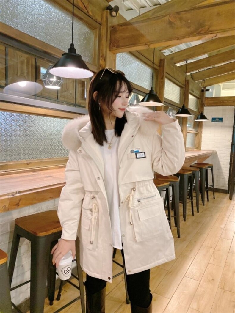 现货】长款大毛领休闲派克，两个颜色两个码ml，其它，Moshus摩述