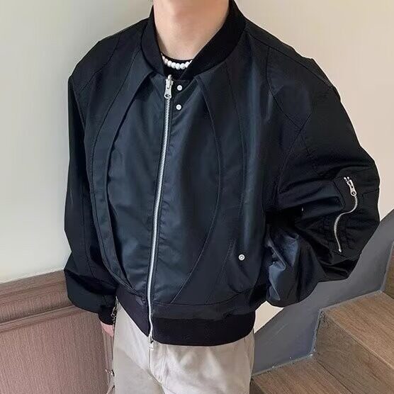 DY197-P75飞行员夹克男秋季美式棒球服潮牌痞帅工装外套-网图现货,男装夹克,星座603-2