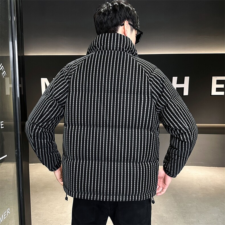 标50白鸭绒金丝软毛皮羽绒服条纹品质C317-Y830-P285控358,男装羽绒服,电商C317