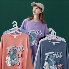 ！2023春季新品潮流行恐龙Fashion长袖T恤潮T115P25控38，男装T恤，A247A