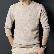 休闲商务纯色毛线衣中年男厚纯毛衣爸爸装保暖线衣SFT80868-P155,男装针织衫/毛衣,电商B212（原钱塘6029）