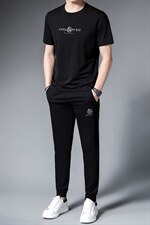中老年运动套装男2023夏季短袖长裤两件套薄款中年男士休闲服夏装，男装T恤，电商B212（原钱塘6029）