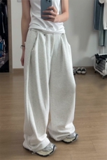 （网图慎用）美式直筒休闲裤垂感宽松拖地卫裤男K24039-特P45控88，男装休闲裤，电商A001-1