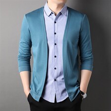 D66235钱塘2020-2春秋新款中年男士时尚休闲百搭长袖衬衫P80，男装衬衫，钱塘207-2