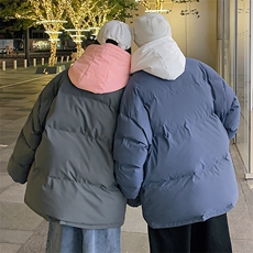 情侣装棉衣加厚连帽假两件拼接棉服棉袄A071-Y281-P120，男装棉衣，电商A071
