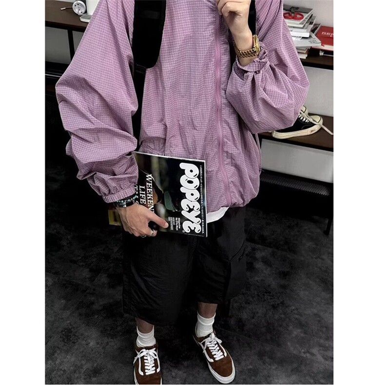 夏季户外尼龙男女防晒衣薄款多色格纹外套W990-P58，男装防晒衣，星座910B