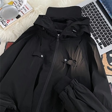 日系冲锋衣外套男秋冬潮牌户外机能工装风衣夹克男款W5416-P70，男装夹克，星座412-3
