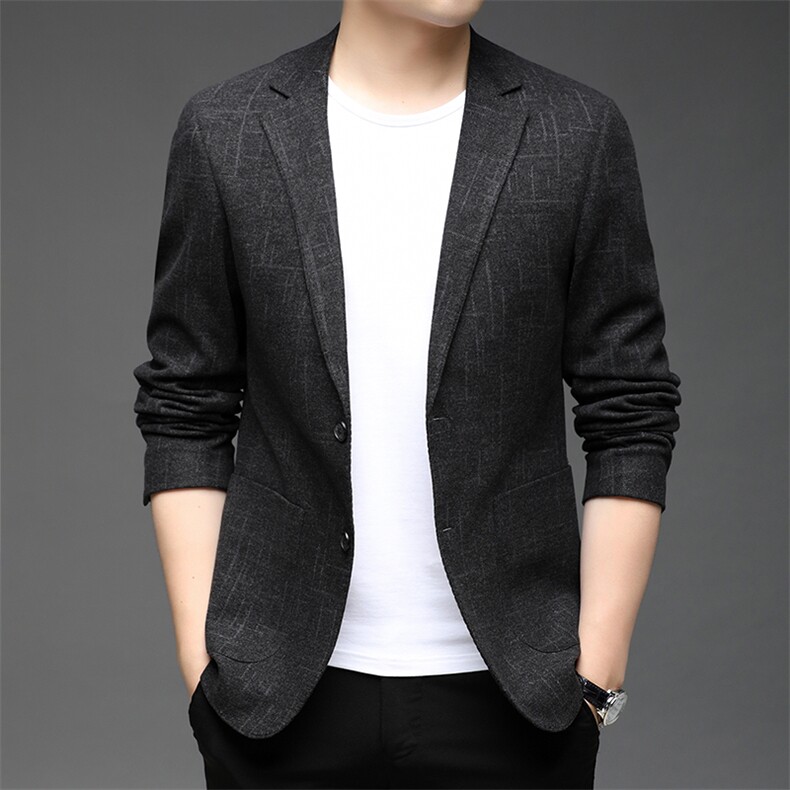 中年男士新款纯色西装秋季商务休闲单西服男上衣外套HB21830-P170,男装西服,电商B212（原钱塘6029）