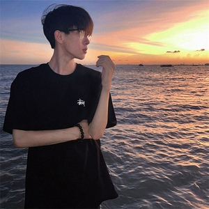 可设48小时发货 支持抖音得物来样二开230克重磅美式短袖t恤MT398图片
