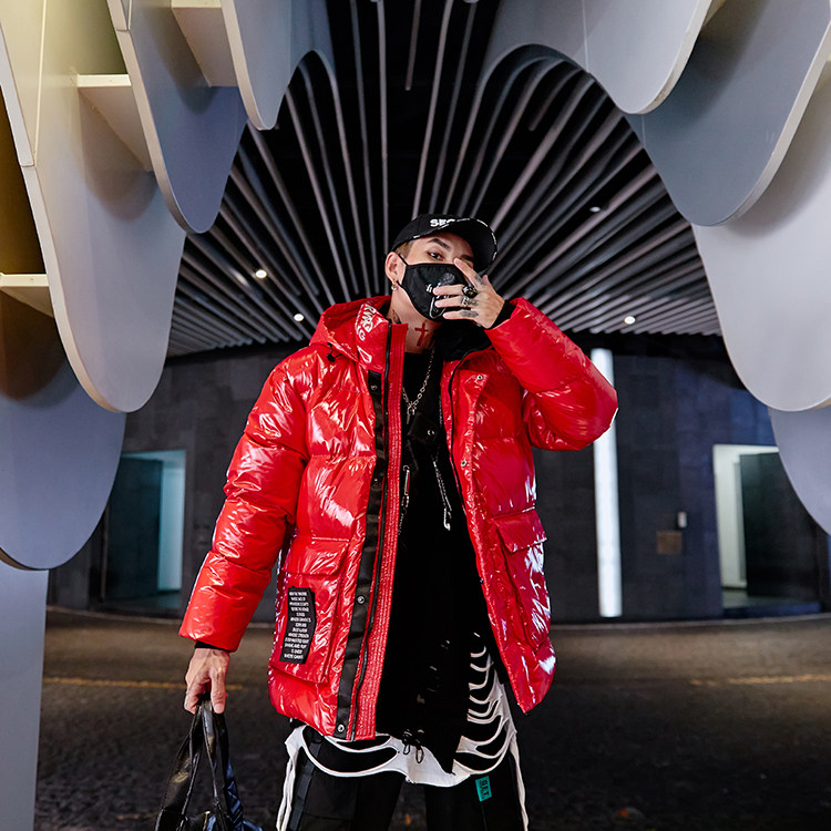 2020电商B247冬季新款潮亮面羽绒服短款连帽帅气流行男915，男装羽绒服，电商B247