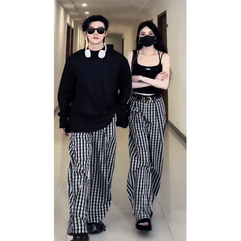 抖音简约立领中性宽松长袖衬衫L02/P65,男装衬衫,电商A243