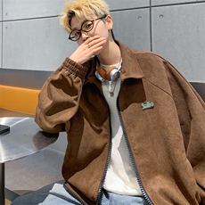灯芯绒大拉链外套男款春秋季夹克2024休闲衣服J7089P78控108，男装夹克，电商A157