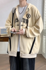 2024秋季开衫连帽卫衣男潮流宽松青少年学生休闲外套上衣WY05P58，男装卫衣，电商A086