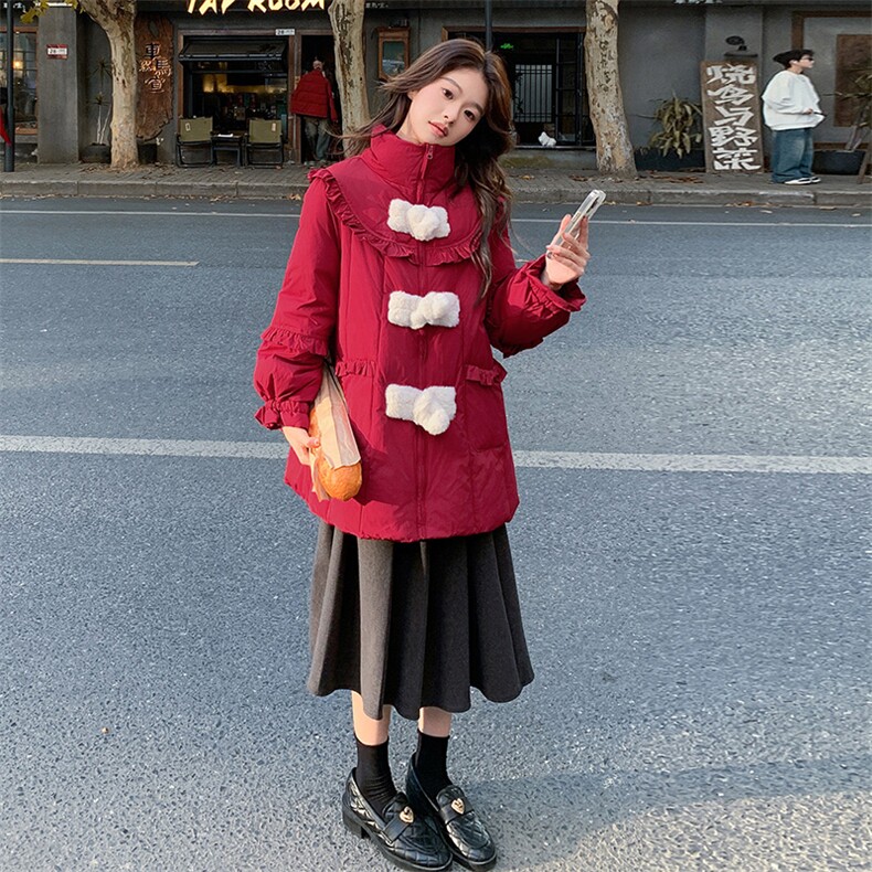 现货主推~2025冬季新款羽绒服宽松韩版白鸭绒外套2B237-P310-K408图片