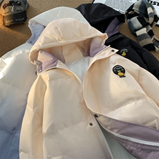 XZ230-1MY01水墨扎染渐变宽松平铺户外机能休闲连帽棉服P128控158，男装棉衣，星座230-1