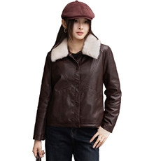 冬款加绒皮衣外套女短款2024年新款小个子加厚保暖正品皮夹克棉衣，女装皮衣，跑量工厂店