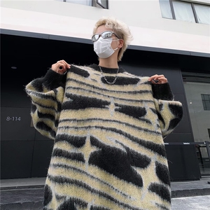 polo领毛衣男秋冬季翻领针织衫美式潮流宽松慵懒风外套图片