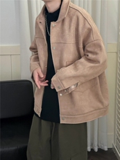 现货日系鹿皮绒外套男宽松休闲呢子夹克A351-A130-P125，男装夹克，电商A351