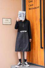 秋装印YSYG字母长袖连衣裙，女装连衣裙，依水云阁