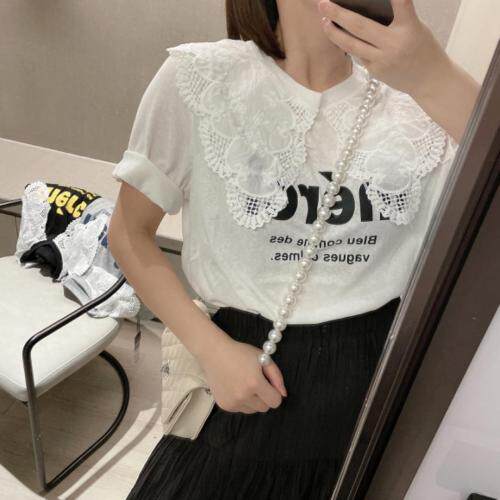 【】娃娃领韩版字母T恤，女装T恤，Ti Ti