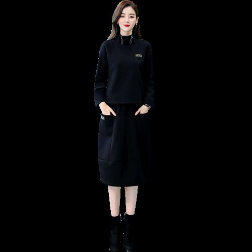 时尚套裙两件套中高领休闲舒适女2022年春季图片